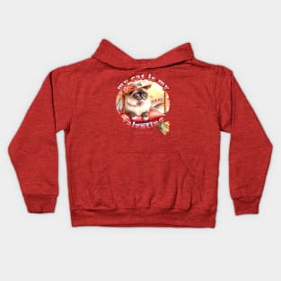 My Cat Is My Valentino Ragdoll Life 50R Kids Hoodie